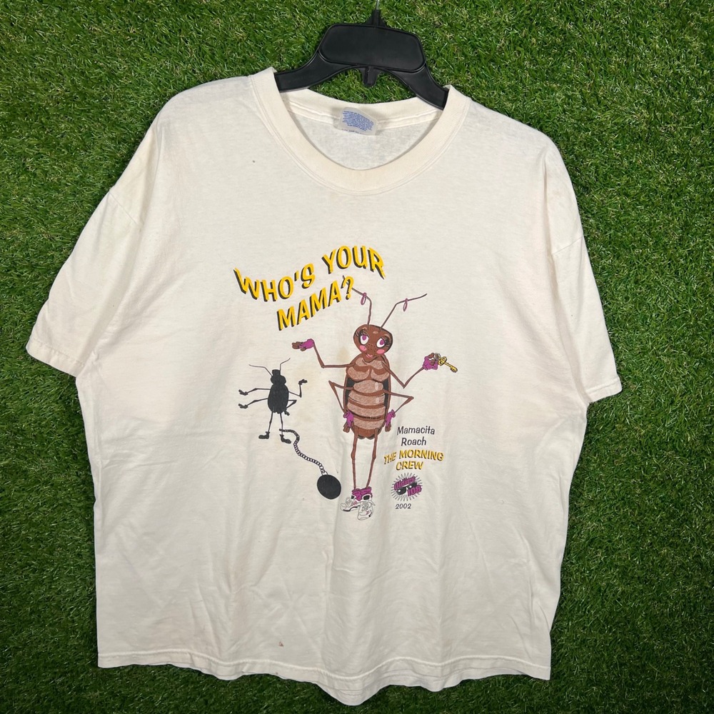Vintage 2002 Oldies 108 Morning Crew T-Shirt XL Mamacita Roach Bill Buck Chevy